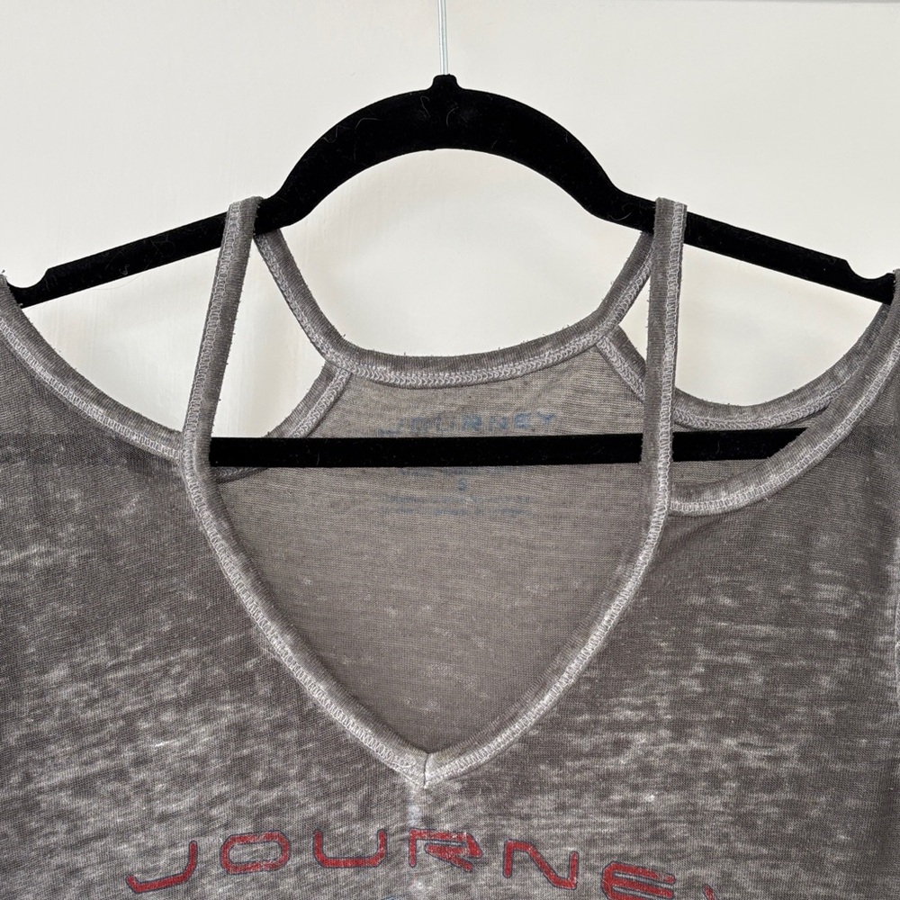 Women's Gray Graphic Strappy Tee - Picture 5 of 9